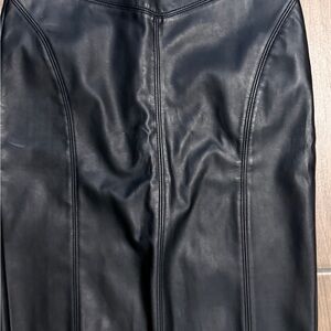 Express Black Leather Skirt